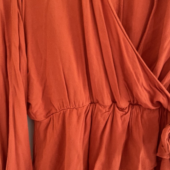 Beautiful Rust Orange Blouse! - Picture 7 of 9